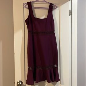 Plum Purple Crochet Mini Dress